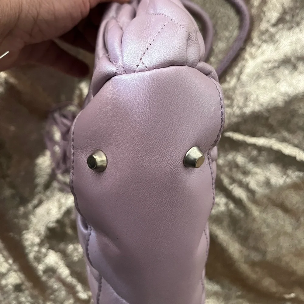 EUC Paolo Masi Lavender Quilted Leather Handbag - Picture 4 of 12